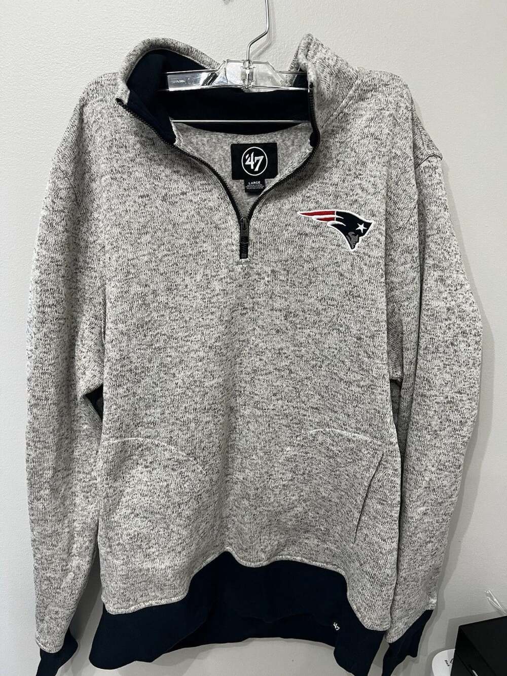 47 England Patriots NFL Team Apparel 1/4 Zip Men's Size L